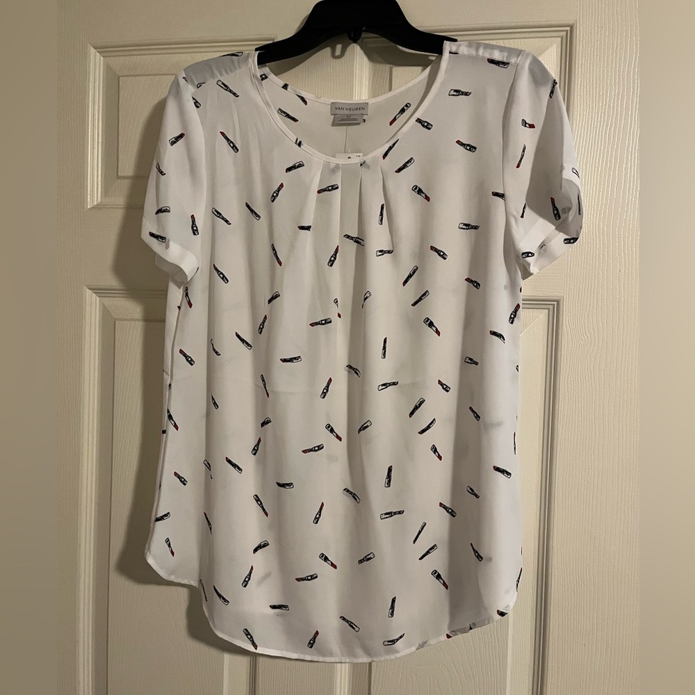 NEW Van Heusen Lipstick Blouse